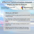 Effective Communication Around Major Incidents Forum 