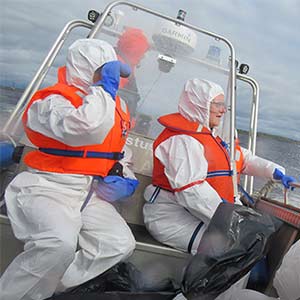 Oil spill response exercise: Co-operation between authorities and volunteers 