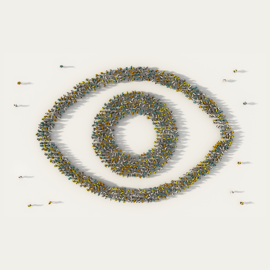 The crowd has eyes